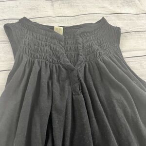 FREE PEOPLE Black Cotton Swing Top/Small